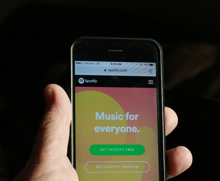 Spotify app on a cellphone. Photo: John Disney/ALM