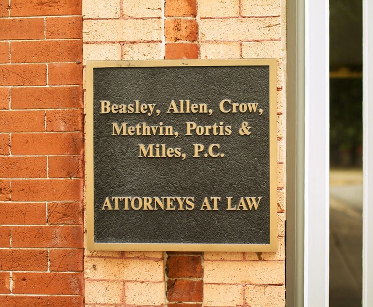 Beasley Allen office sign. Courtesy photo