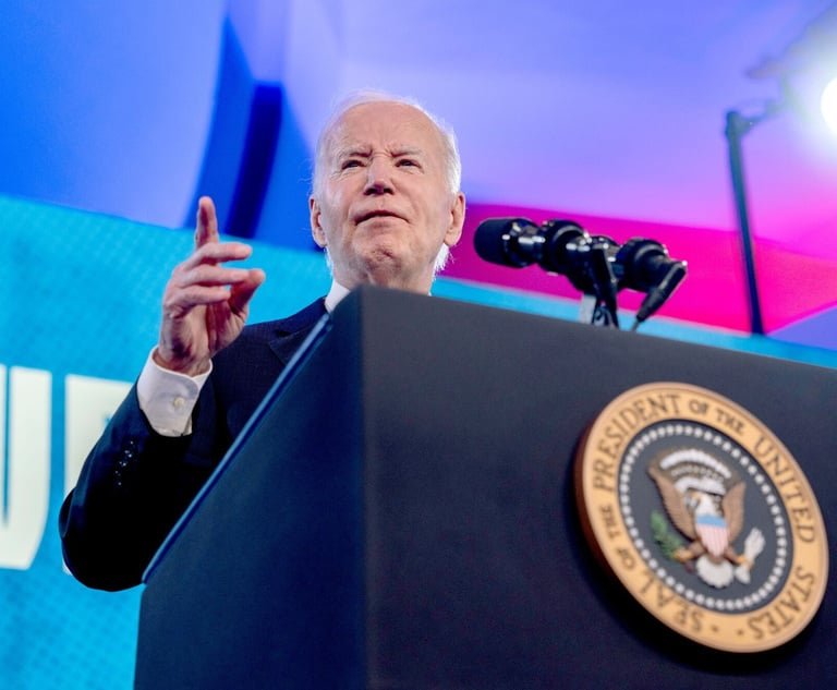 US President Joe Biden during the Everytown for Gun Safety "Gun Sense University" conference in Washington, DC, US, on Tuesday, June 11, 2024. The annual conference gathers gun violence survivors, volunteers, and advocates to receive training on organizing efforts. Photo: Ken Cedeno/Bloomberg