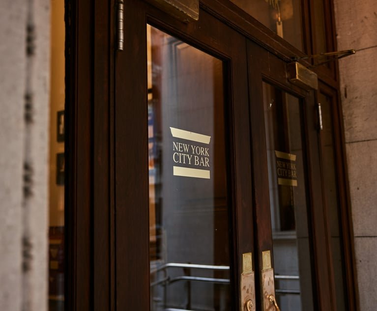 New Yor City Bar Association offices in Manhattan. Photo: Ryland West/ALM