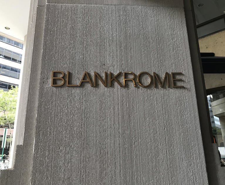 Blank Rome sign