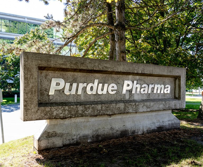 Purdue Pharma sign