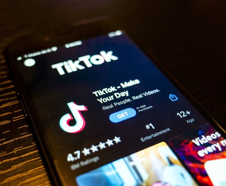 TikTok app displayed on an iPhone. August 7, 2020.