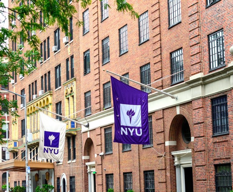 New York University campus in Manhattan.