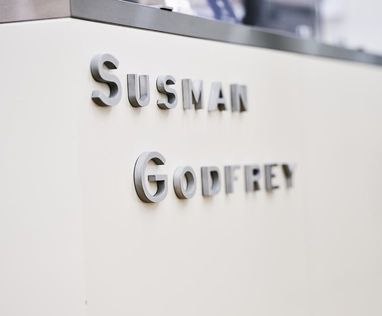 Susman Godfrey offices in New York City. Photo: Ryland West/ALM