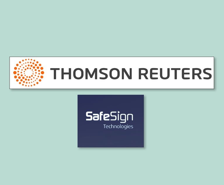 Thomson Reuters & Safe Sign Technologies logos