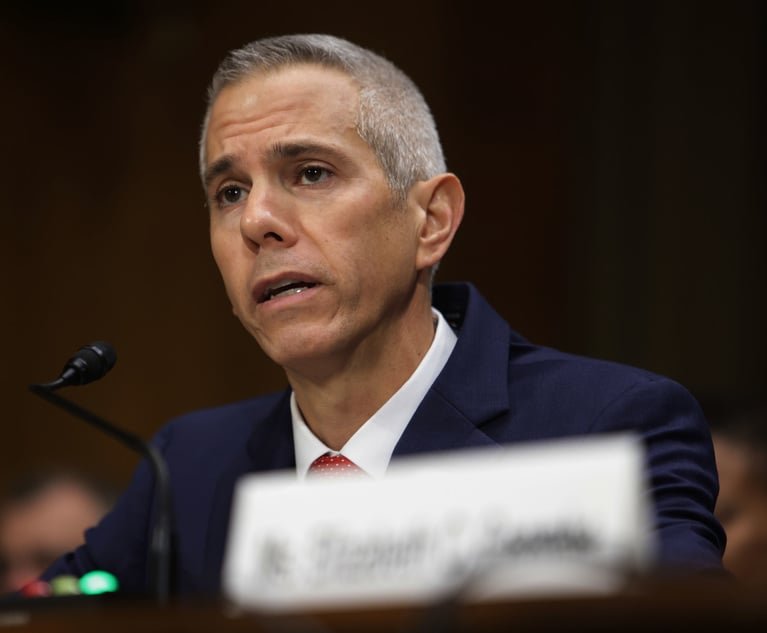 Anthony J. Brindisi testifies before the Senate Judiciary Committee during his confirmation hearing to be U.S. District Judge for the Northern District of New York, on Wednesday, September 25, 2024. Photo: Diego M. Radzinschi/ALM